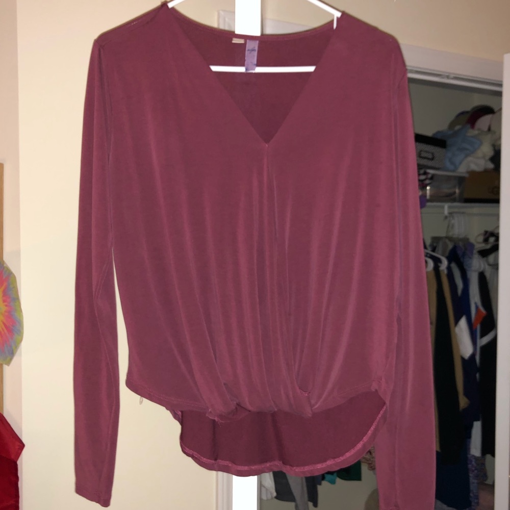 Long Sleeve Cross Chest top